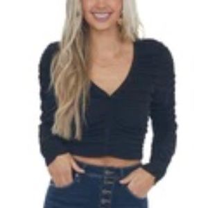 Ruched Cardigan NWT